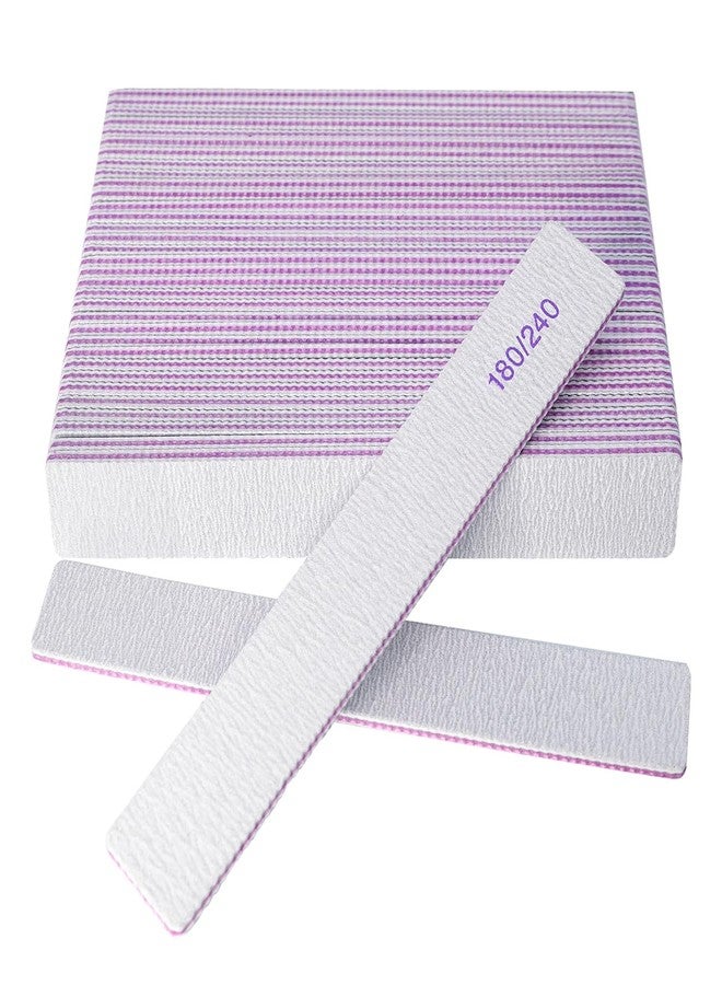 GigaGround Nail Files (24 Packs), Professional 180/240 Grit Double Sided Emery Boards for Natural Nails Fingernail Toenail File Kit, Heavy Duty Emory Nail Filer Set Limas para Uñas Acrílicas Profesional - Image 1